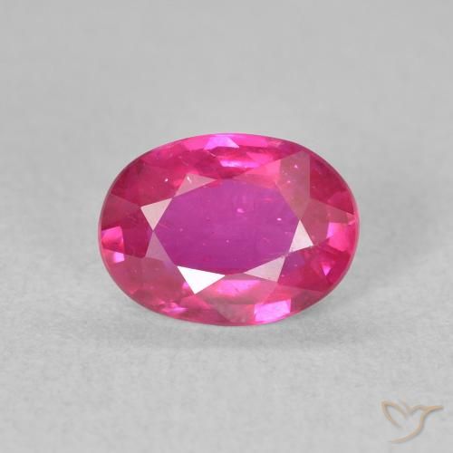 1.43ct Natural Medium Dark-Pink Rubi, oval, VS