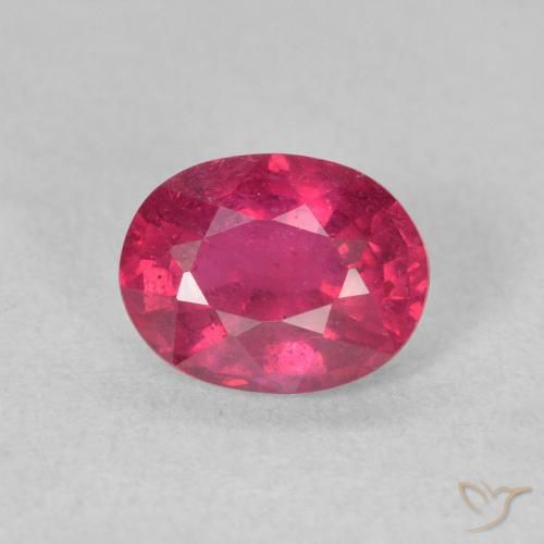 1.66ct Natural Luz vermelha Rubi, oval, VS