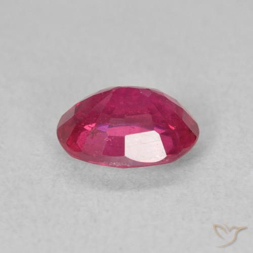 Rubi Luz vermelha Natural 1.66ct, oval, VS