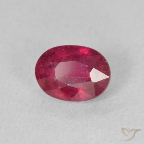 Rubi Rosa Avermelhado Profundo Natural 1.53ct, oval, VS