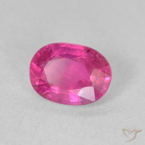 Rubi Rosa quente Natural 1.50ct, oval, VS