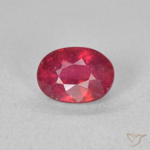 1.54ct Natural Medium Dark-Red Rubi, oval, VS
