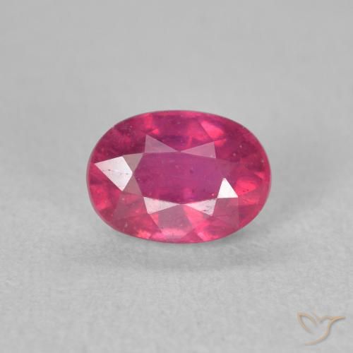 1.39ct Natural Luz vermelha Rubi, oval, VS