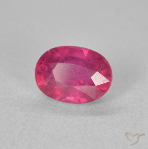 Rubi Luz vermelha Natural 1.39ct, oval, VS