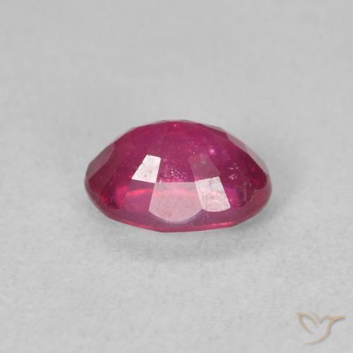 Rubi rosa avermelhado Natural 1.34ct, oval, VS