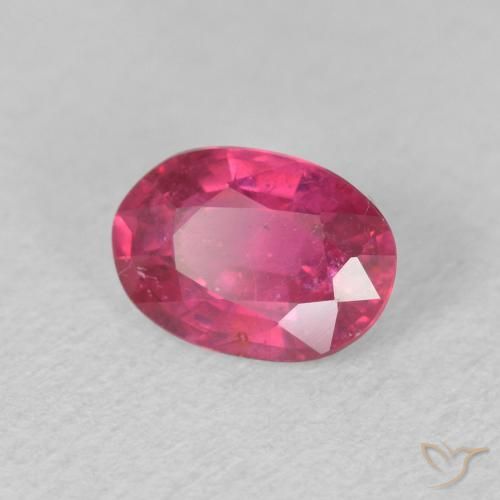 Rubi Luz vermelha Natural 0.98ct, oval, VS
