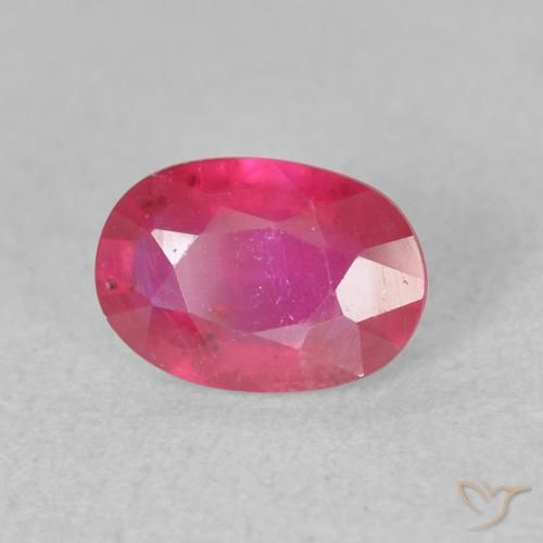 Rubi Luz vermelha Natural 1.01ct, oval, VS