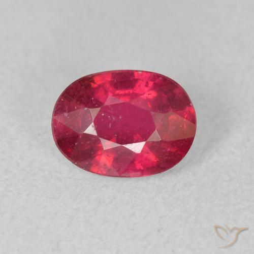 0.99ct Natural Luz vermelha Rubi, oval, VS