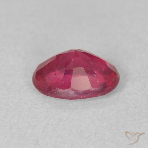 Rubi Vermelho rosado Natural 1.08ct, oval, VS
