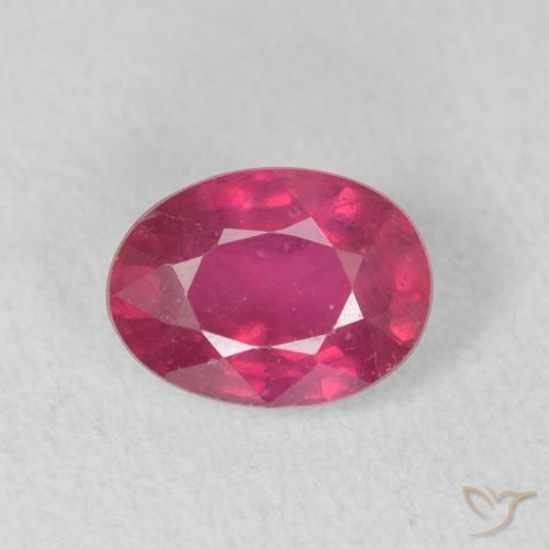 1.12ct Natural rosa avermelhado Rubi, oval, VS