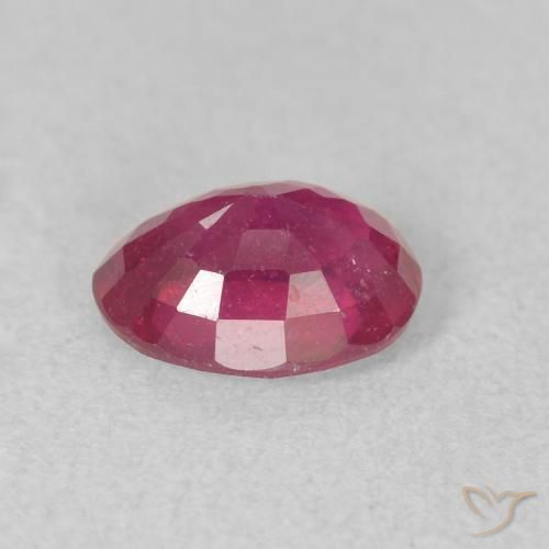 Rubi rosa avermelhado Natural 1.12ct, oval, VS