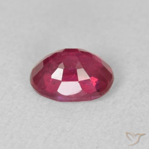 Rubi Vermelho rosado Natural 1.13ct, oval, VS