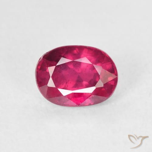 1.29ct Natural Luz vermelha Rubi, oval, VS