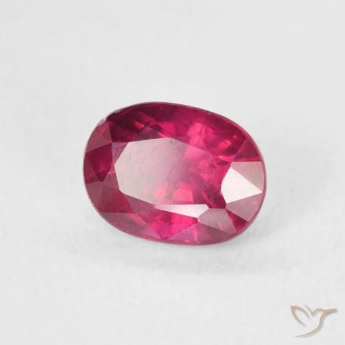 Rubi Luz vermelha Natural 1.29ct, oval, VS