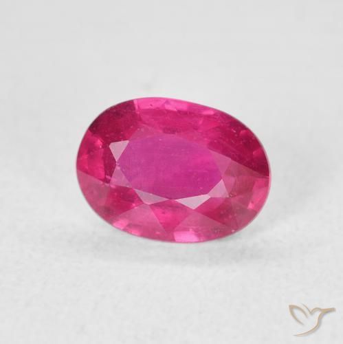 Rubi Luz vermelha Natural 1.35ct, oval, VS