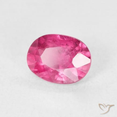 Rubi Rosa quente Natural 1.20ct, oval, VS