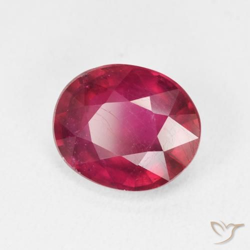 Rubi Medium Dark-Red Natural 5.05ct, oval, VS