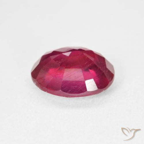 Rubi Medium Dark-Red Natural 5.05ct, oval, VS