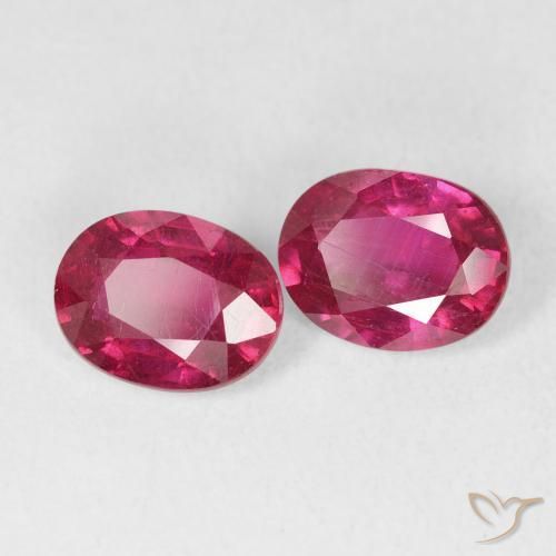 Pedras preciosas de Rubi Luz vermelha natural de 3.09 ct, oval, VS