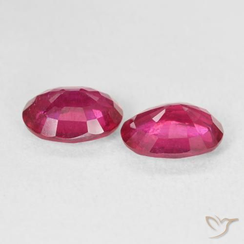 Pedras preciosas de Rubi Luz vermelha natural de 3.09 ct, oval, VS
