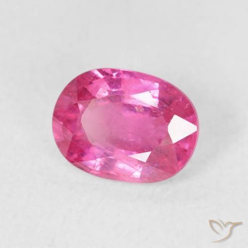 Rubi Rosa quente Natural 1.91ct, oval, VS