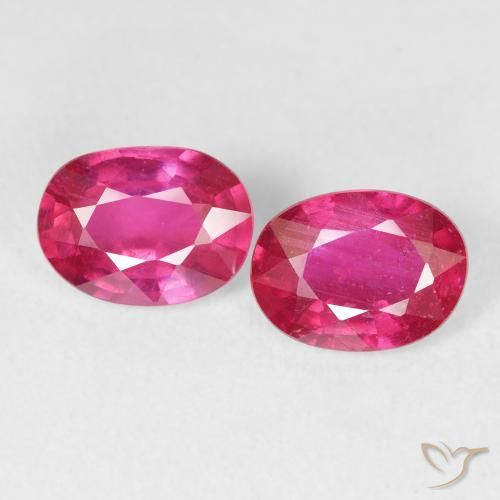 3.10ctw Natural Medium Dark-Pink Rubi, oval, VS