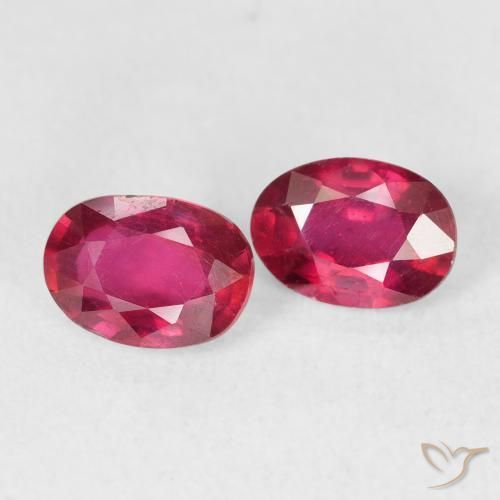 Pedras preciosas de Rubi Carmesim Profundo natural de 2.03 ct, oval, VS