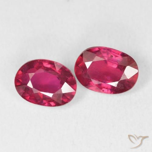Pedras preciosas de Rubi Carmesim Profundo natural de 2.05 ct, oval, VS