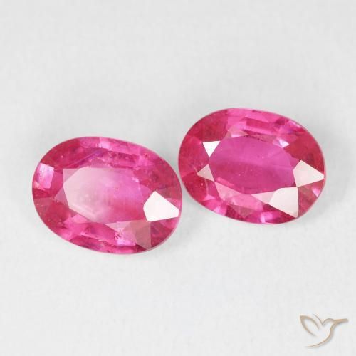 Pedras preciosas de Rubi Magenta Profundo natural de 2.94 ct, oval, VS