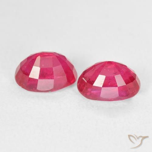 Pedras preciosas de Rubi Medium Dark-Pink natural de 2.82 ct, oval, VS