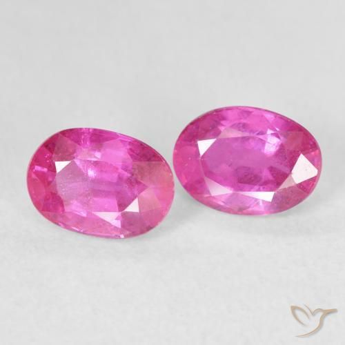 Pedras preciosas de Rubi Magenta Profundo natural de 2.54 ct, oval, VS