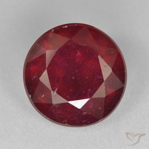 12.44ct Natural Vinho vermelho Rubi, Redondo, VS-SI