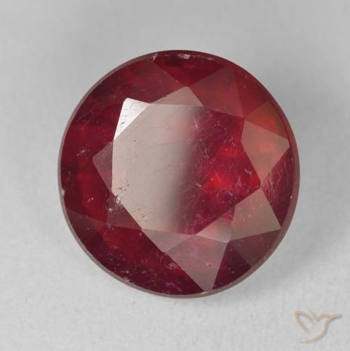 Rubi Vinho vermelho Natural 12.44ct, Redondo, VS-SI