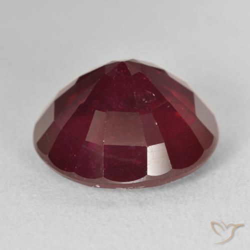 Rubi Vinho vermelho Natural 12.44ct, Redondo, VS-SI