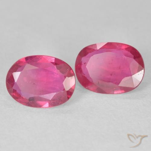 Pedras preciosas de Rubi vermelho médio natural de 2.71 ct, oval, VS-SI