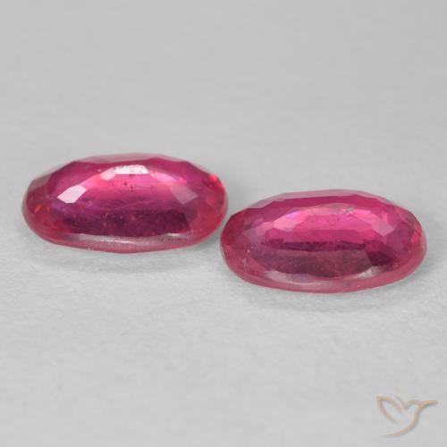 Pedras preciosas de Rubi vermelho médio natural de 2.71 ct, oval, VS-SI