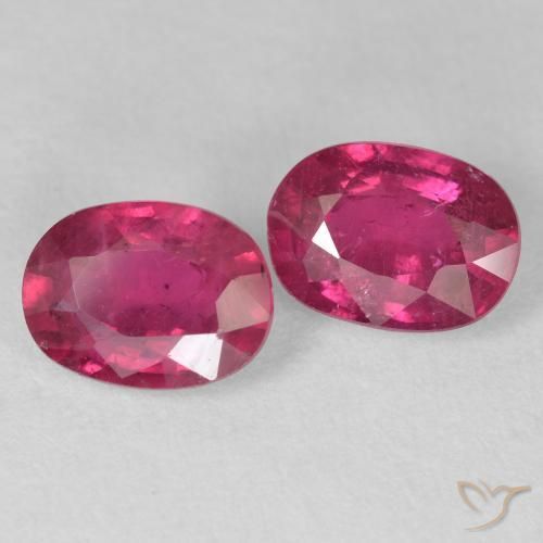 Pedras preciosas de Rubi Vermelho rosado natural de 3.58 ct, oval, VS-SI