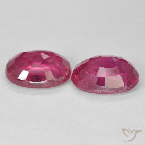 Pedras preciosas de Rubi Vermelho rosado natural de 3.58 ct, oval, VS-SI