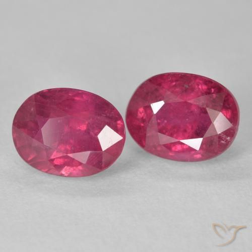 Pedras preciosas de Rubi Vermelho rosado natural de 4.77 ct, oval, VS-SI