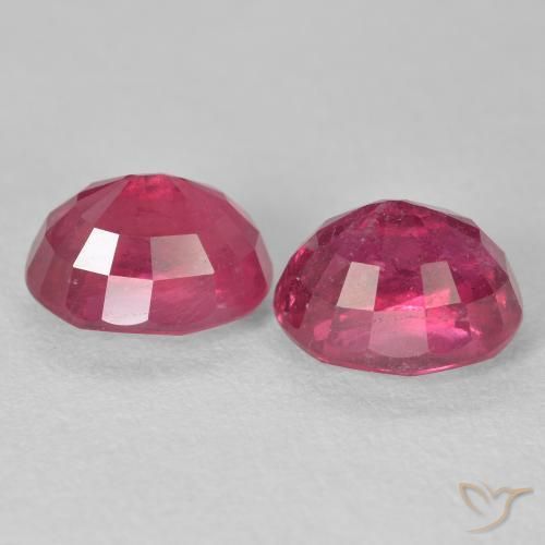 Pedras preciosas de Rubi Vermelho rosado natural de 4.77 ct, oval, VS-SI