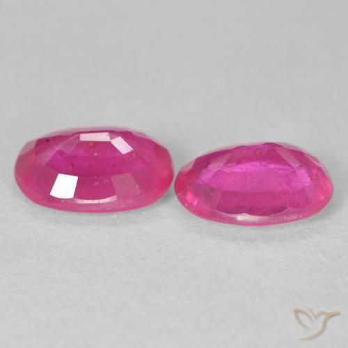 Pedras preciosas de Rubi Medium Dark-Pink natural de 3.08 ct, oval, VS-SI