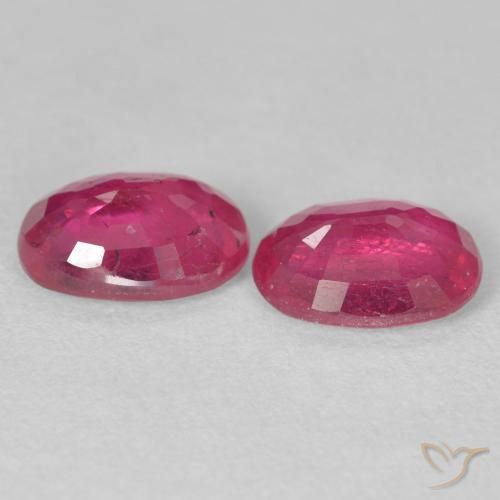Pedras preciosas de Rubi Vermelho rosado natural de 3.25 ct, oval, VS-SI