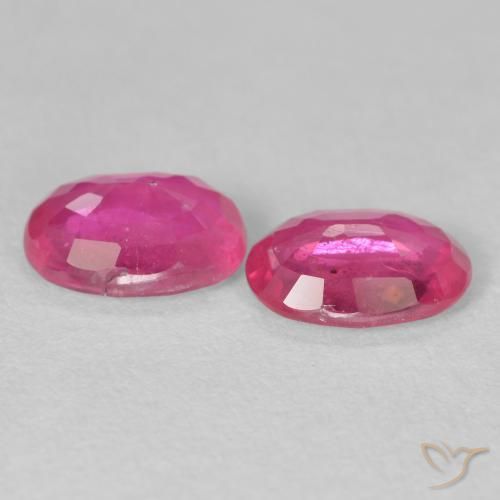 Pedras preciosas de Rubi Vermelho rosado natural de 2.87 ct, oval, VS-SI