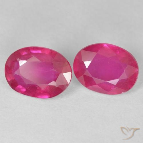 Pedras preciosas de Rubi rosa avermelhado natural de 3.23 ct, oval, VS-SI