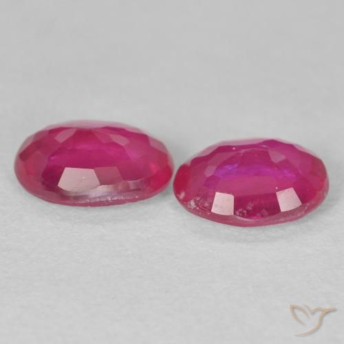Pedras preciosas de Rubi rosa avermelhado natural de 3.23 ct, oval, VS-SI