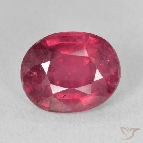 Rubi Vermelho escuro Natural 3.58ct, oval, VS-SI