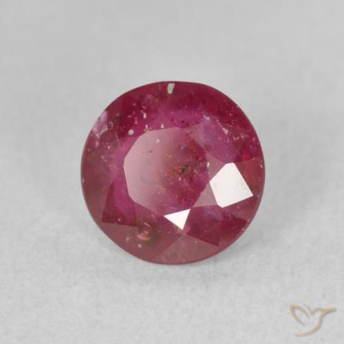 Rubi Vermelho rosado Natural 1.88ct, Redondo, VS-SI