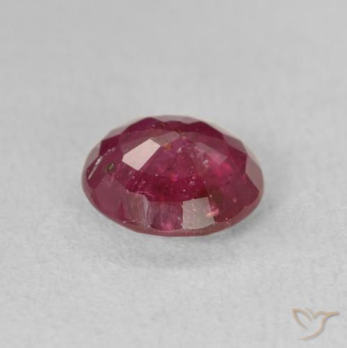 Rubi Vermelho rosado Natural 1.88ct, Redondo, VS-SI