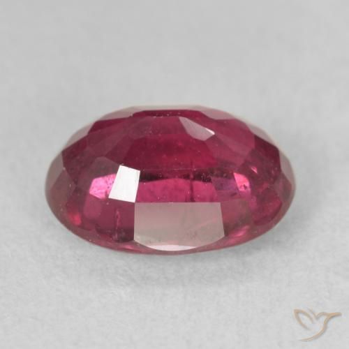 Rubi rosa avermelhado Natural 3.41ct, oval, VS-SI