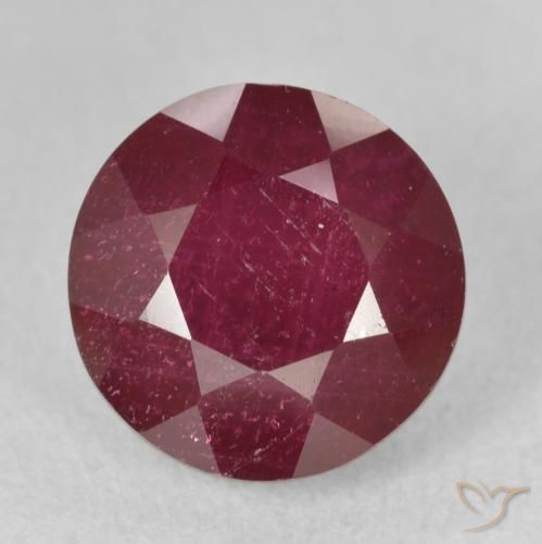 5.73ct Natural Vermelho escuro Rubi, Redondo, VS-SI